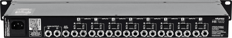 Algam MR-1602 – 8-kanals rackmontert stereomikser