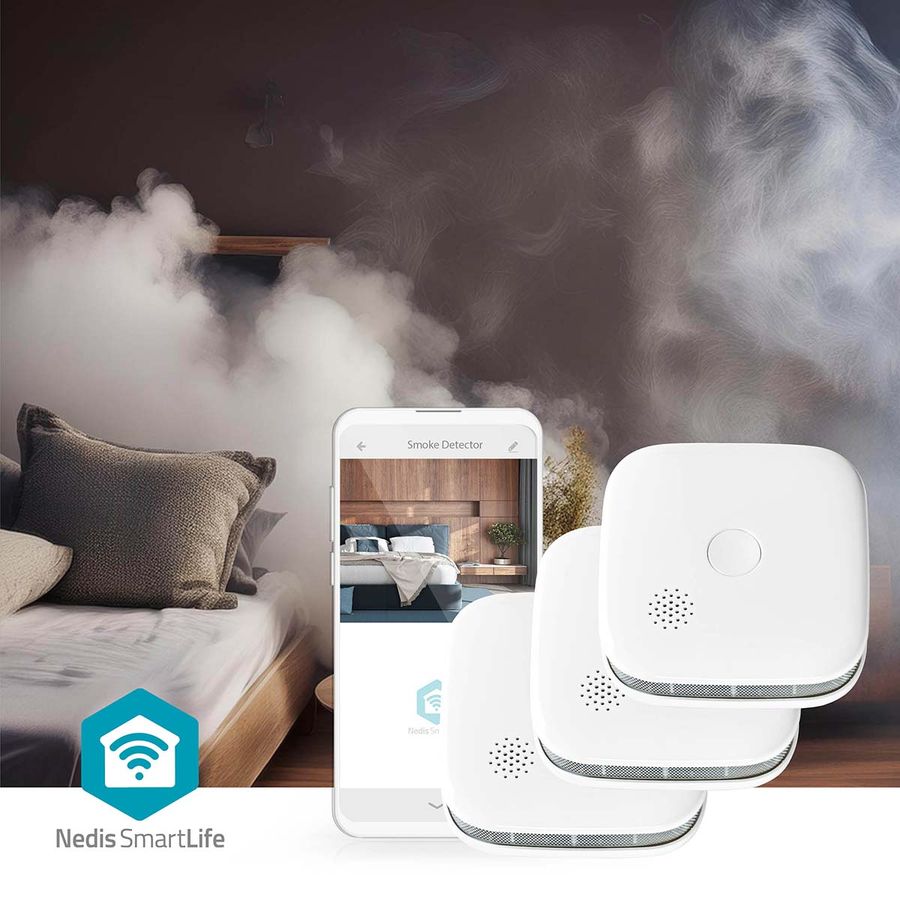 SmartLife Wi-Fi røykvarsler 3-pak, Fotoelektrisk detektor