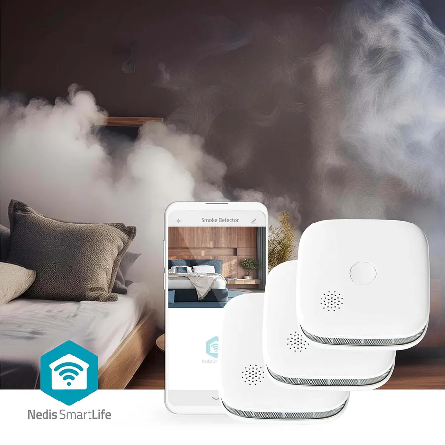 SmartLife Wi-Fi røykvarsler 3-pak, Fotoelektrisk detektor