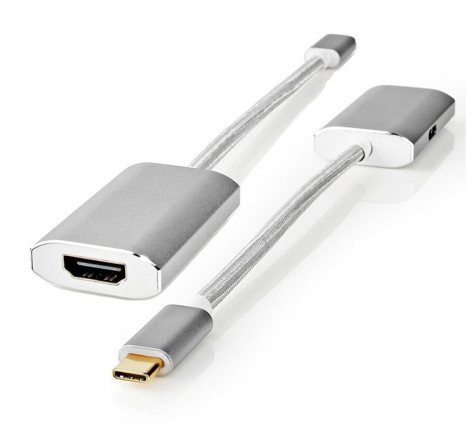 Hovedbilde Nedis USB-adapter, USB-C Hann - HDMI Output, USB 3.2, 4K@60Hz, 0,2m