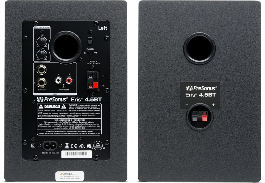 Presonus Eris 4.5BT 2nd Gen, sett med en aktiv/passiv monitor, Bluetooth