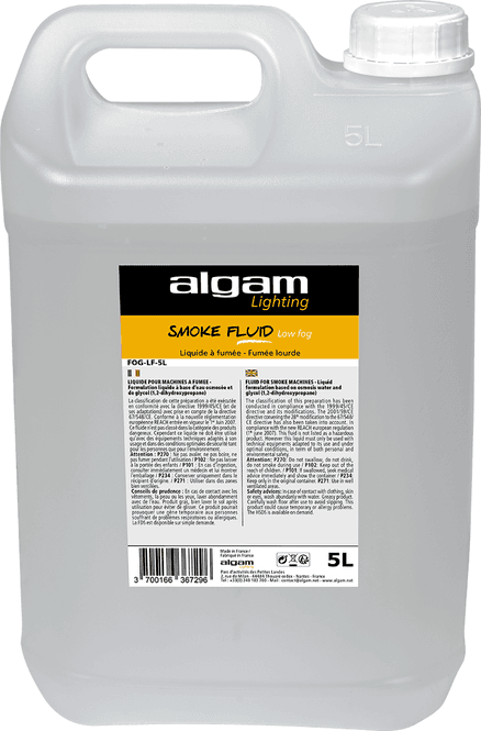Hovedbilde Algam FOG-LF-5L røykvæske, tung/tykk tetthet, vannbasert, 5 liter