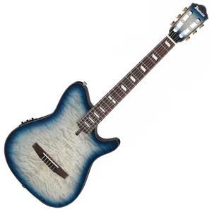 Hovedbilde IBANEZ FRH20QMN-CTL Nylonstrenger m/elektronikk Thin Body Cosmic Blue Starburst Low Gloss