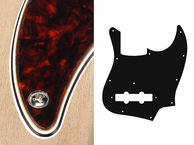Hovedbilde Boston  JB-410-TI – Pickguard / Plekterbrett Tortoise Intense for Jazz Bass, 4 ply.