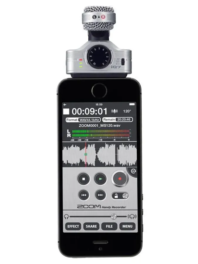 Zoom IQ7 mid-side mikrofon med lightning plugg