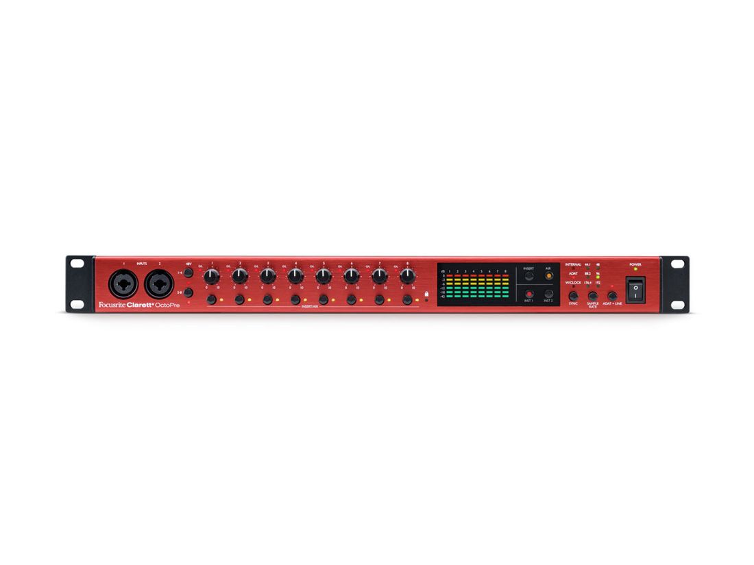Focusrite Clarett+ OctoPre | 8 x mic, 8 AD/DA, ADAT I/O