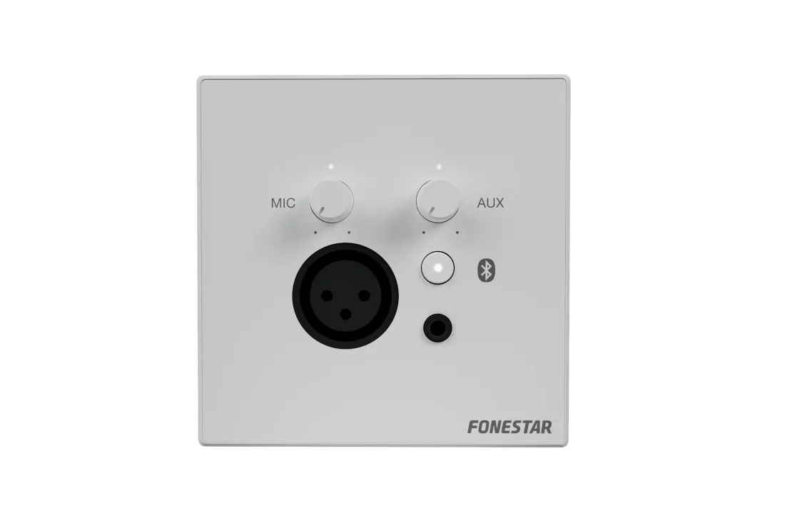 Fonestar Wallmix-WH Bluethoot panel for veggmontering med mikrofon inngang, Hvit