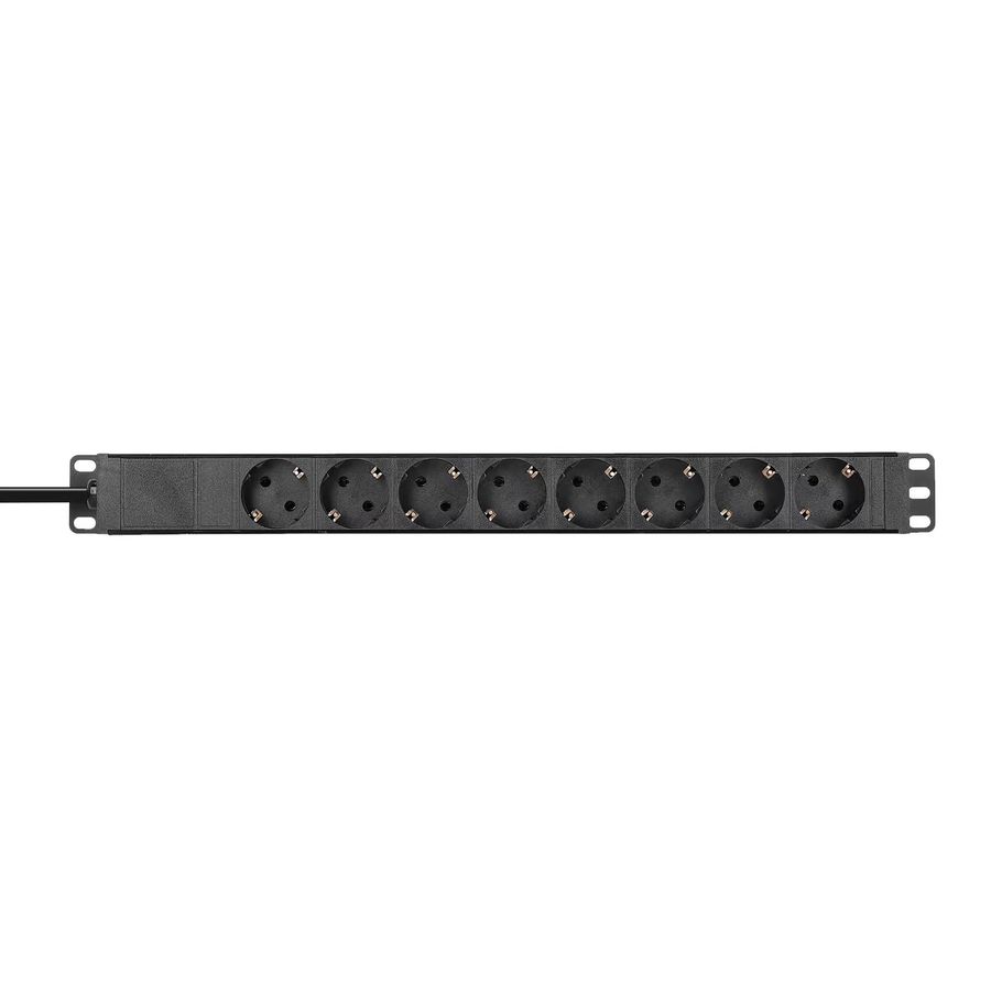 Adam Hall RACK PDU 8S – 19” Strømskinne med 8 uttak og strømbryter