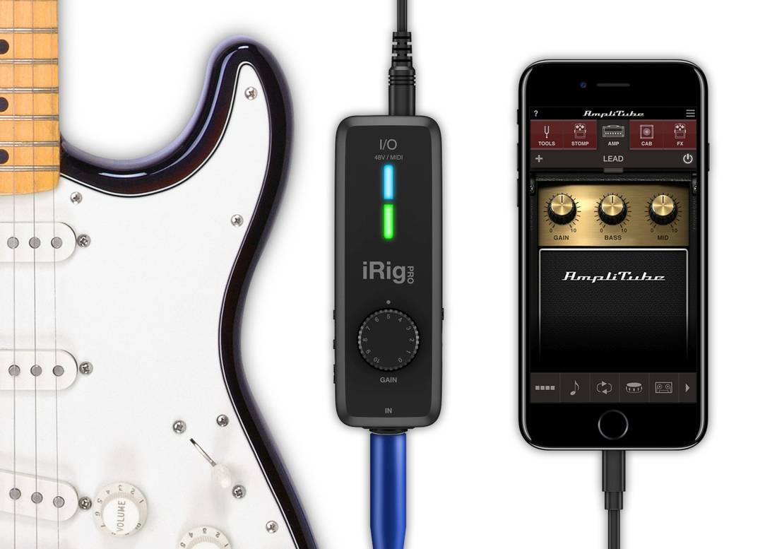IK Multimedia iRig PRO I/O Ultrakompakt Lydkort/MIDI-grensesnitt