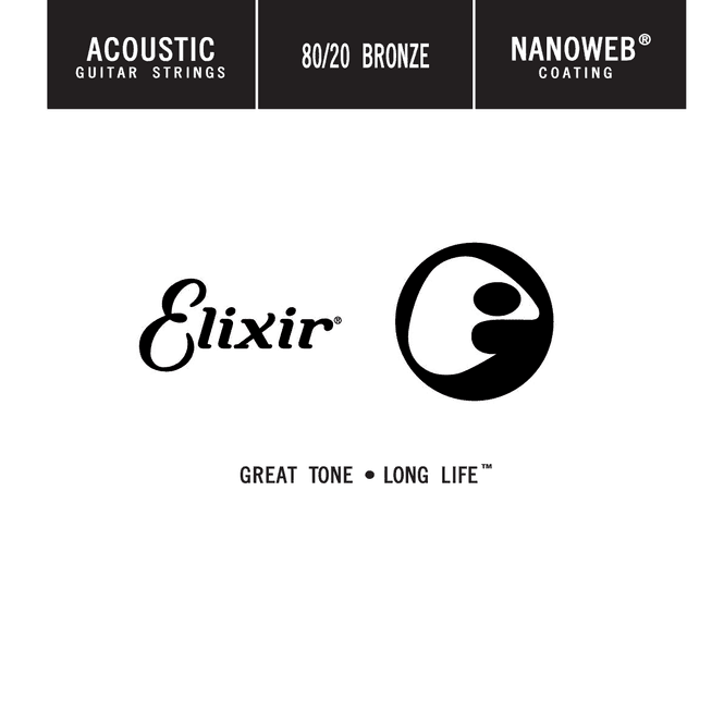 Hovedbilde ELIXIR 15127 Nanoweb Acoustic Single .027