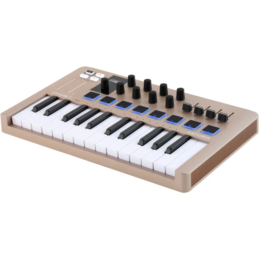 ARTURIA Minilab-3 USB / MIDI Controller Keyboard, Champagne LIMITED EDITION
