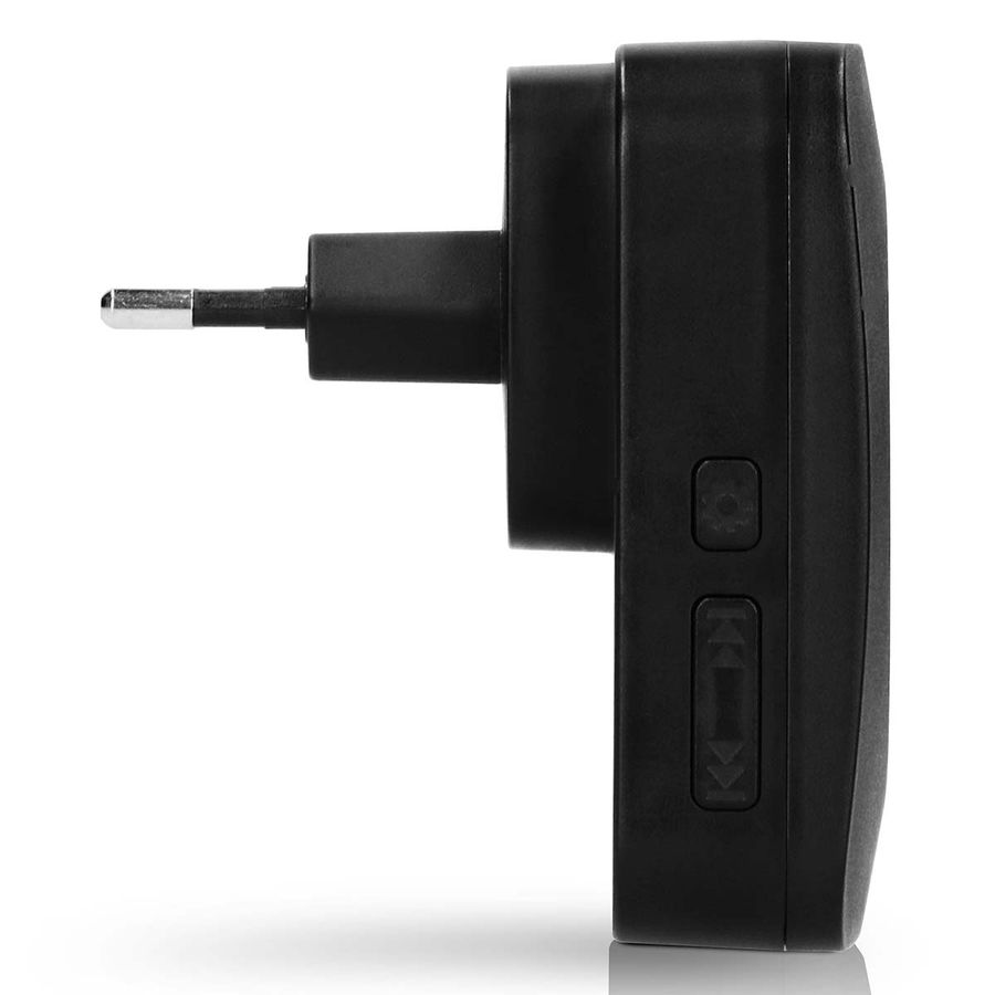 Alecto Batterifri dørklokke - Kinetisk energi, uten batterier, sort