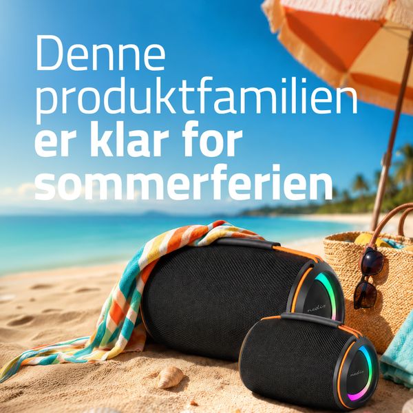 Partyhøyttaler, beachparty, trødløs høyttaler