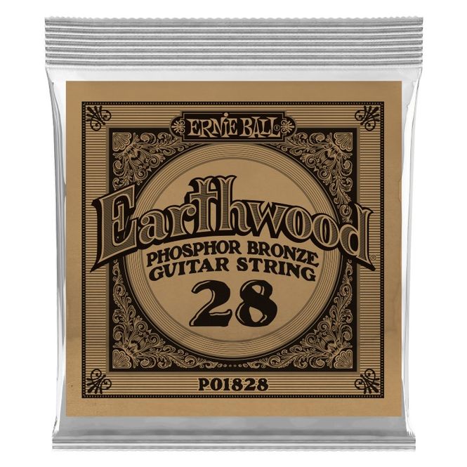 Hovedbilde Ernie Ball EB-1828, .028 Earthwood Phosphor Bronze Streng, Løs