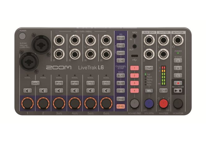 Hovedbilde Zoom LiveTrak L6, 10-Track Digital Mixer / Recorder, Batteridrift