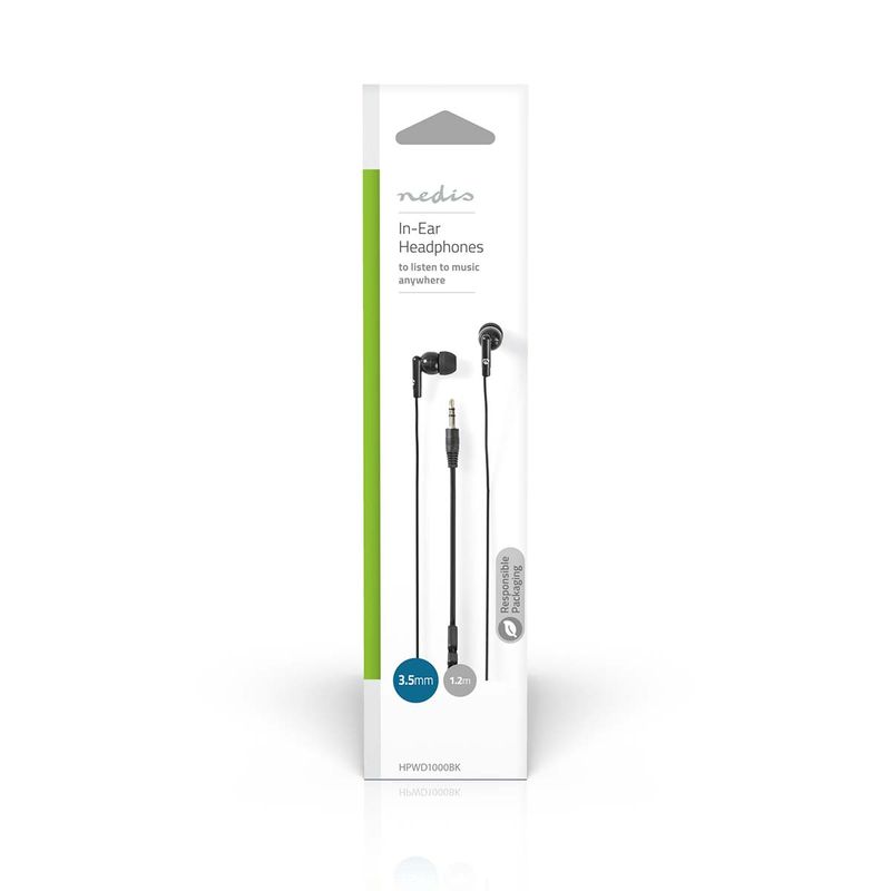 Nedis HPWD1000BK kablet hodetelefoner - In-Ear Monitorer